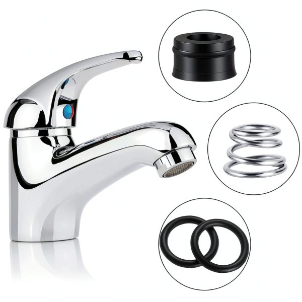 Hotop RP4993 Faucet Repair Kit Stainless Steel Rubber Parts-5