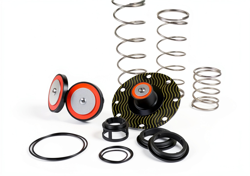 Johntruck repair kit components laid out for assembly