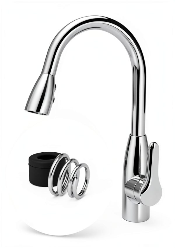 FRIDEE Faucet Seat Spring Set Black Durable Leak Repair-6