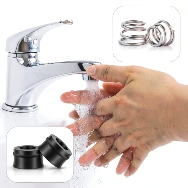 Hotop RP4993 Faucet Repair Kit Stainless Steel Rubber Parts-4