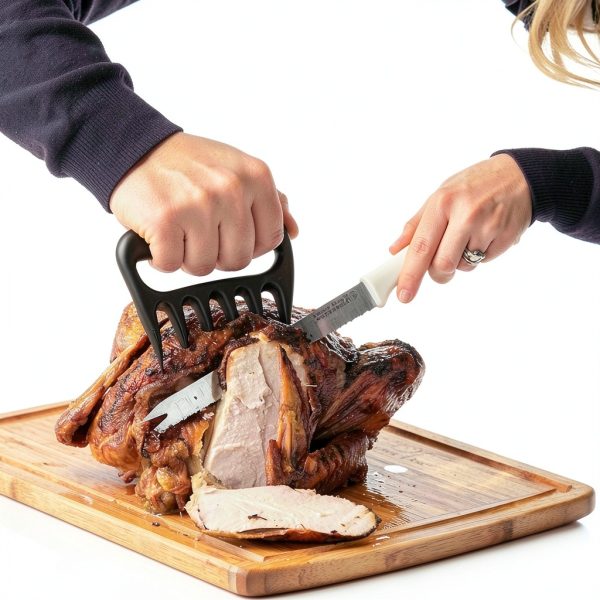 Stainless Steel Meat Fork MTNZXZ Polished Design-5