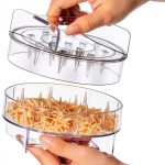 MANBA Clear Plastic Kitchen Shredder for Easy Shredding-0