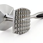 Meat Tenderizer Mallet Aliglow Double‑Sided Zinc Alloy 8.9‑Inch Silver-0