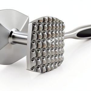 Meat Tenderizer Mallet Aliglow Double‑Sided Zinc Alloy 8.9‑Inch Silver-0