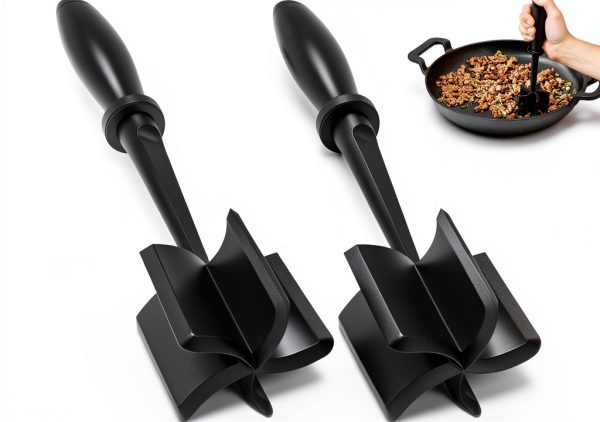 Meat Masher PGYARD Nylon Kitchen Tool 5 Blade 2 Pack Aqua-0