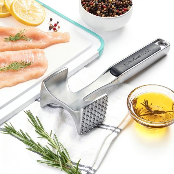 Lifetime Meat Tenderizer with Textured & Smooth Sides KO119OHOBA-6