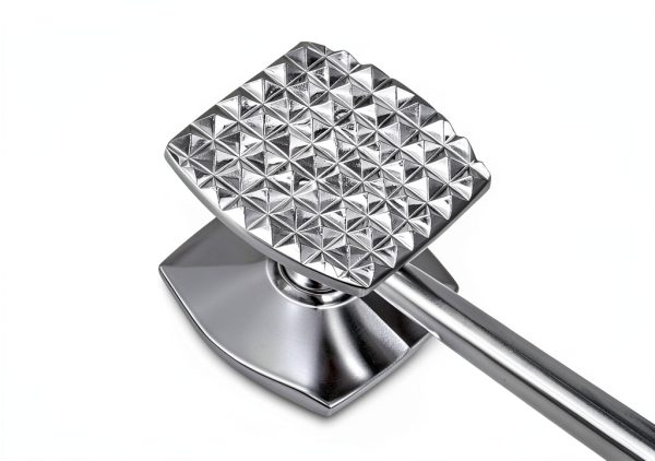 Meat Tenderizer Mallet Aliglow Double‑Sided Zinc Alloy 8.9‑Inch Silver-3