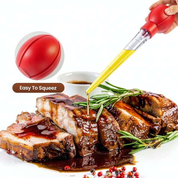 OLESBUR Turkey Baster 28ml Food Grade Silicone Bulb Kitchen Tool-2