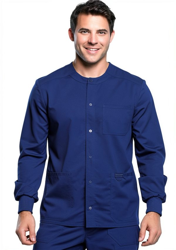 Cherokee Men Warm Up Scrubs Jacket WW380 Galaxy Blue XX Large-1