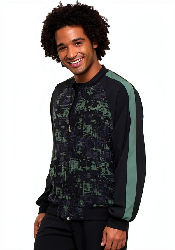 Cherokee Infinity Men Warm Up Scrubs Jacket Zip Front Bomber CK311-1