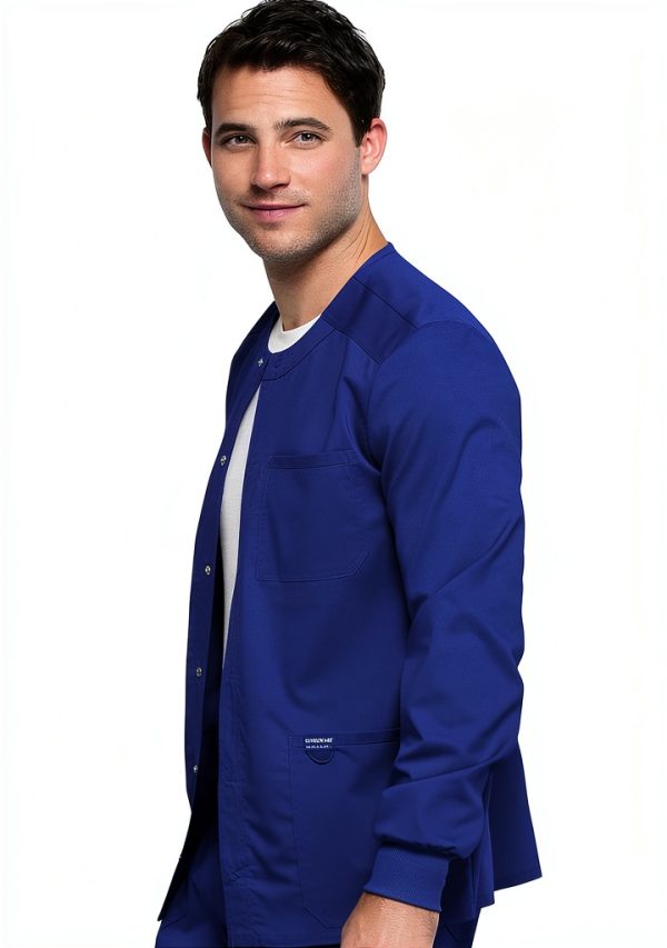 Cherokee Men Warm Up Scrubs Jacket WW380 Galaxy Blue XX Large-2