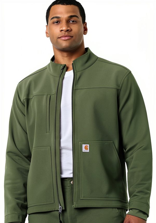 Carhartt Scrubs C80023 Men's Rugged Flex® Modern Fit Bonded Fleece Jack-0