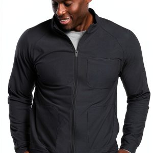 Cherokee Scrub Jacket Men Zip Front 360° Stretch 3 Pocket CK333-0