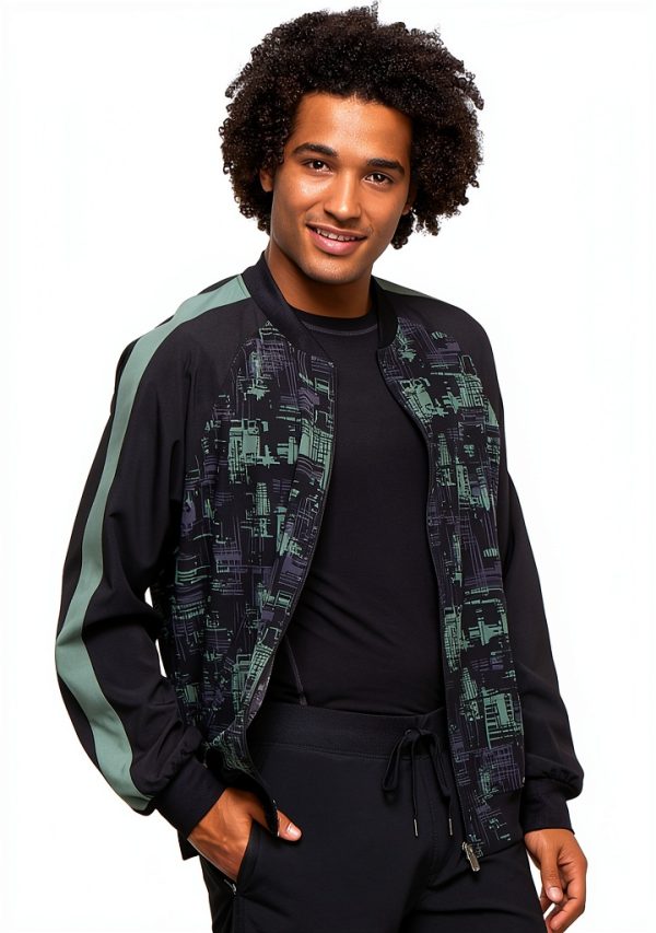 Cherokee Infinity Men Warm Up Scrubs Jacket Zip Front Bomber CK311-3