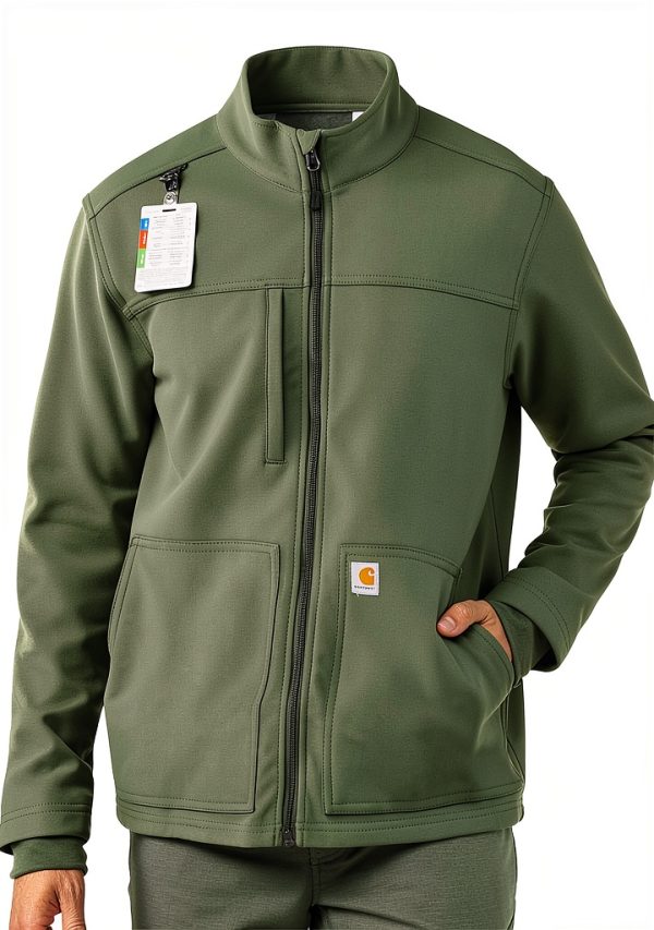 Carhartt Scrubs C80023 Men's Rugged Flex® Modern Fit Bonded Fleece Jack-2