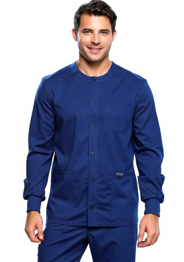 Cherokee Men Warm Up Scrubs Jacket WW380 Galaxy Blue XX Large-0