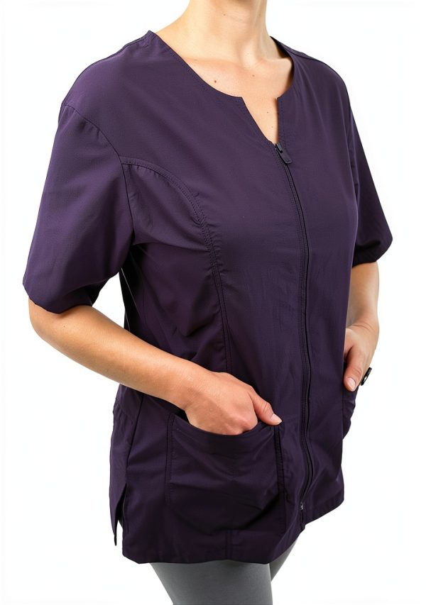 CHARLENE Personalized Haley Jacket with Logo Embroidery | Stylist, Barber, Groomer, Smock, Makeup Artist for Men & Women-8