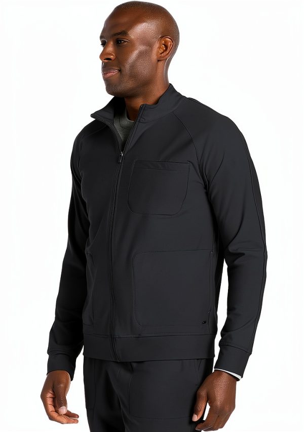 Cherokee Scrub Jacket Men Zip Front 360° Stretch 3 Pocket CK333-2