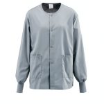 Medline AngelStat Unisex Warm Up Scrub Jacket Misty Size Medium-0