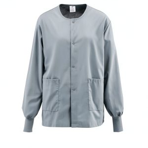 Medline AngelStat Unisex Warm Up Scrub Jacket Misty Size Medium-0