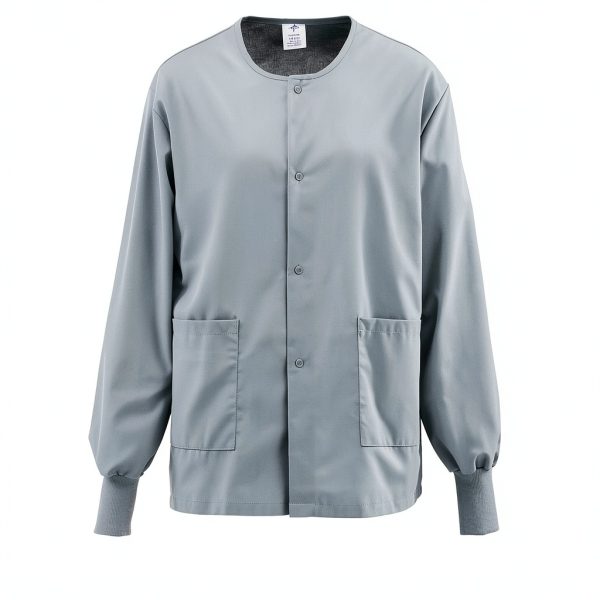 Medline AngelStat Unisex Warm Up Scrub Jacket Misty Size Medium-0