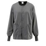 Medline AngelStat Warm Up Scrub Jacket Charcoal Unisex 3X Large-0