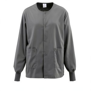 Medline AngelStat Warm Up Scrub Jacket Charcoal Unisex 3X Large-0