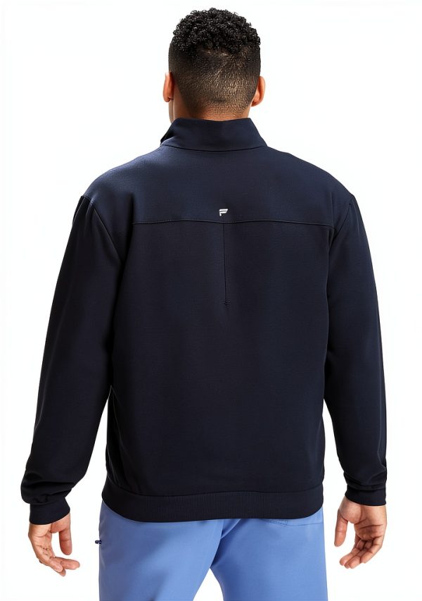 Fabletics Men's Foundation Scrub Jacket MotionTech Lightweight Navy-2