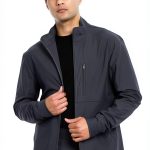 Cherokee Mens Scrub Jacket with Collar, Zipper Front & 4 Pockets-0