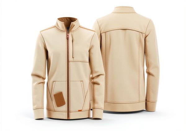 Cherokee Mens Scrub Jacket with Collar, Zipper Front & 4 Pockets-4