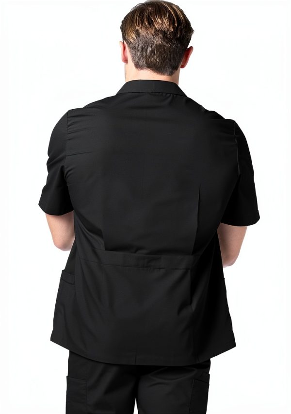 Adar Universal Scrubs for Men - Zippered Short Sleeved Scrub Jacket-2
