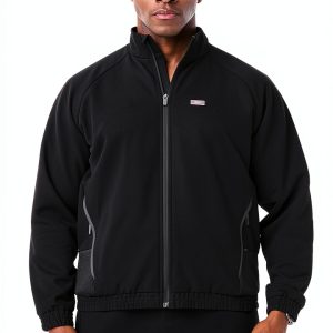 FIGS Cobaki Scrub Jacket Men 5 Pockets Lining Comfort Black-0
