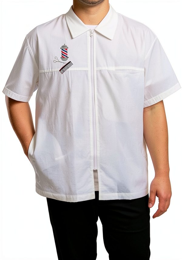 Classic Barber Zipper Jacket Charlene – Pole Logo, Name Embroidery-0