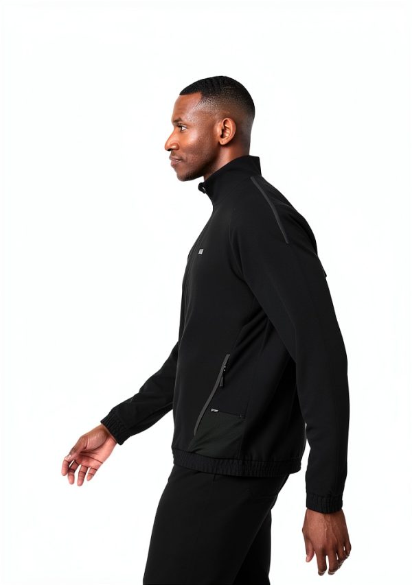 FIGS Cobaki Scrub Jacket Men 5 Pockets Lining Comfort Black-5