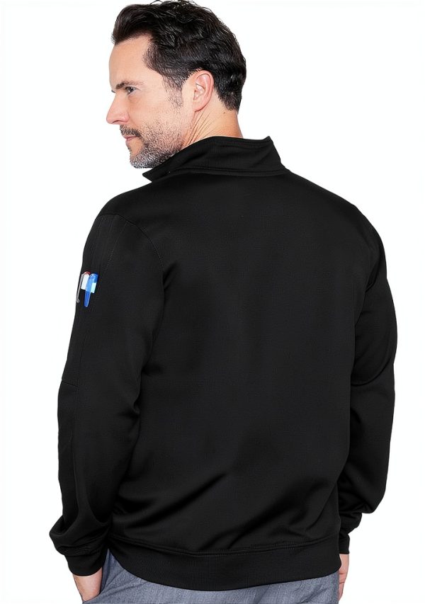 Med Couture Men's Warm-Up Jacket with 3 Pockets, Zip Front Closure and 2-Way Stretch Fabric - MC7678-3