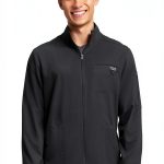 Cherokee Scrub Jacket Men's Zip Front Jacket with 5 Pockets, Bungee Loop, Rib-Knit Cuffs, Soft 2-Way Stretch Fabric - WW320-0