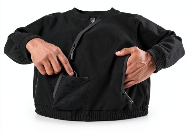 FIGS Cobaki Scrub Jacket Men 5 Pockets Lining Comfort Black-4