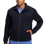 Fabletics Men's Foundation Scrub Jacket MotionTech Lightweight Navy-0