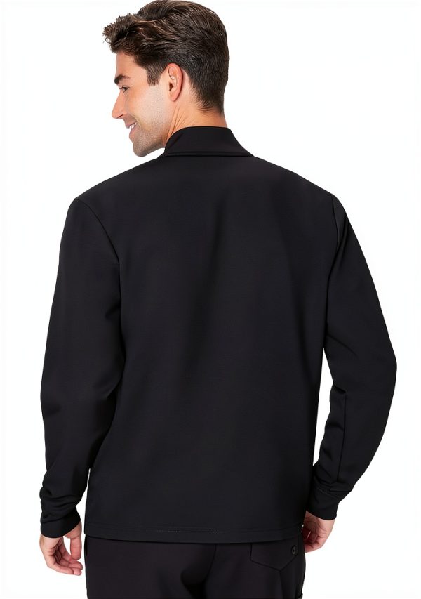 Hanes Scrub Jacket Zip Up Moisture Wicking Odor Control Navy-1