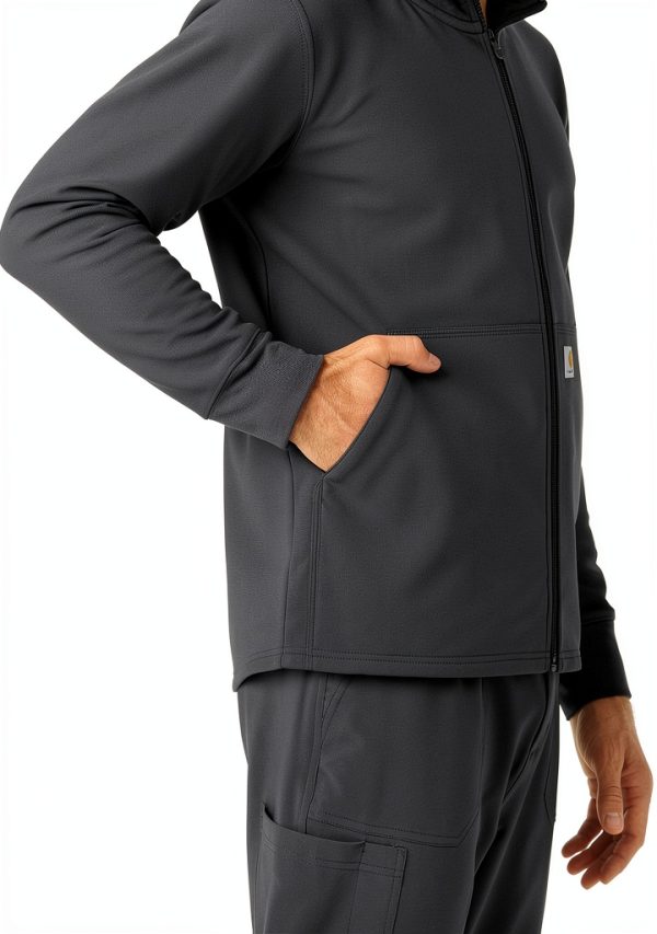 Carhartt Scrubs C84023 Rugged Flex Fit Bonded Fleece Hoodie Black-8