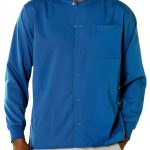 Mens Warm up Jacket WonderWink Scrub with Soft Rib Collar and Pockets-0