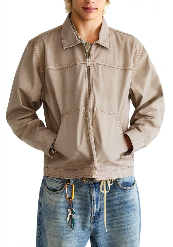 AEROPOSTALE mens Mechanic Jacket Fungi Large Classic Fit Canvas-0