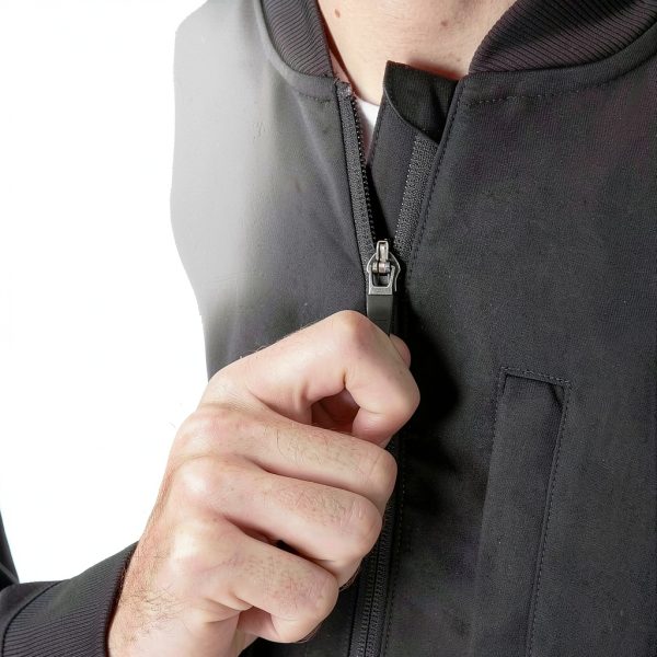 Hanes Scrub Jacket Zip Up Moisture Wicking Odor Control Navy-2