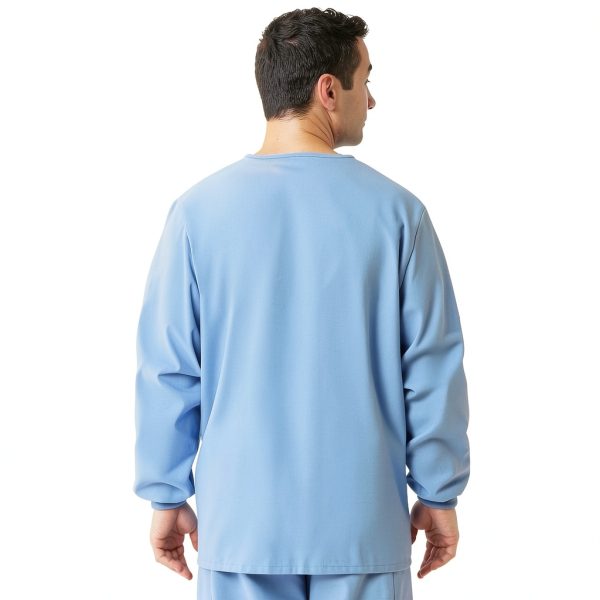 Medline AngelStat Unisex Scrub Jacket Ciel Blue Size Small-3