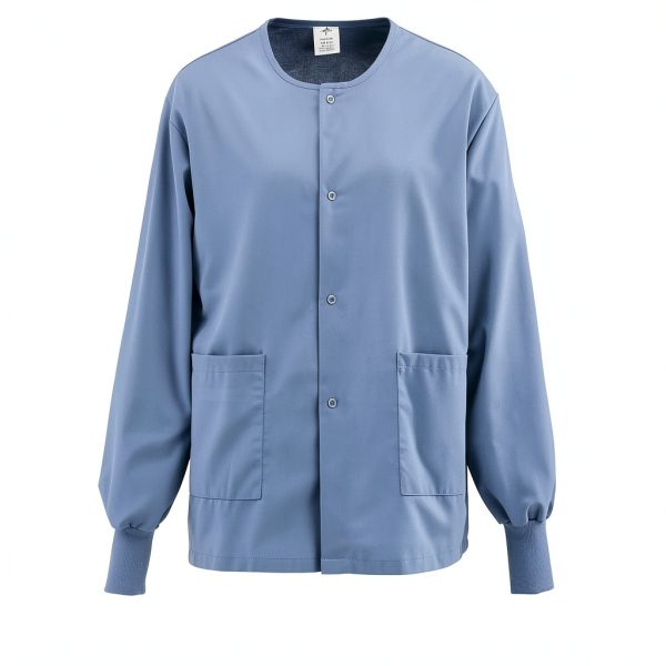 Medline AngelStat Unisex Scrub Jacket Ciel Blue Size Small-0