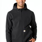 Carhartt Scrubs C84023 Rugged Flex Fit Bonded Fleece Hoodie Black-0